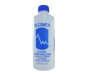 ALCOHOL ETILICO DESNATURALIZADO ALCOMEX 70%  FCO. 250 ML.